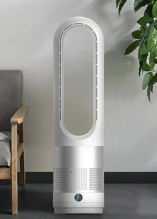 110V / 220V 18 pollici Mini ventilatore elettrico senza foglie per uso domestico funzione di temporizzazione del telecomando, ventilatore da pavimento muslimexayp