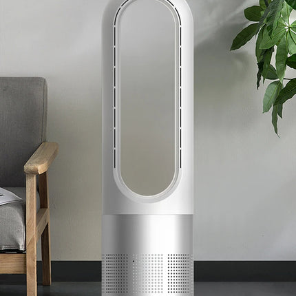 110V / 220V 18 pollici Mini ventilatore elettrico senza foglie per uso domestico funzione di temporizzazione del telecomando, ventilatore da pavimento muslimexayp