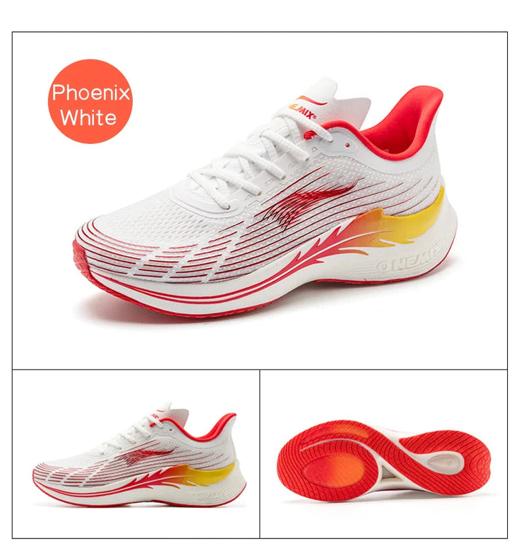 ONEMIX Scarpe da corsa da uomo per uomo Scarpe da passeggio per atletica leggera in mesh traspirante Scarpe da ginnastica da donna leggere rosse Scarpe da ginnastica sportive da uomo PlatiNum