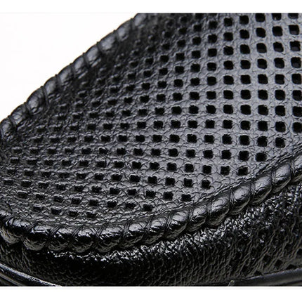 Moda scarpe in vera pelle da uomo piatte traspiranti estive scarpe casual da uomo morbide e confortevoli calzature maschili in pelle KA3559
