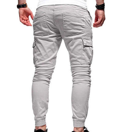 Men's Pants Multi-Pockets Joggers Men Sweatpants 2025 New Casual Solid Cargo Pants Men Oversize Streetwear Pants Men Trousers