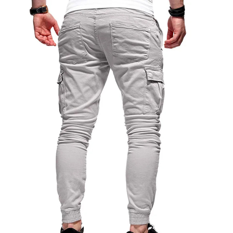 Men's Pants Multi-Pockets Joggers Men Sweatpants 2025 New Casual Solid Cargo Pants Men Oversize Streetwear Pants Men Trousers