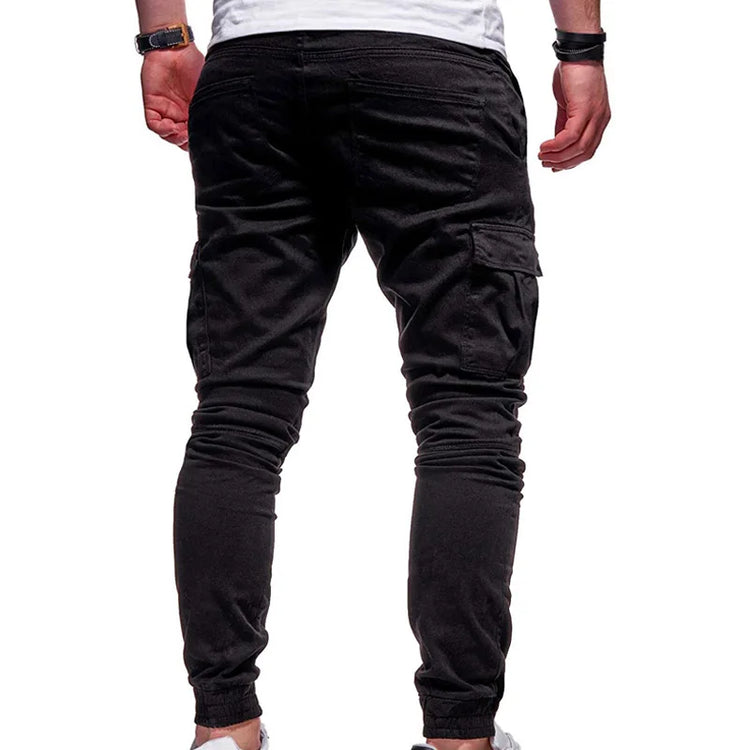 Men's Pants Multi-Pockets Joggers Men Sweatpants 2025 New Casual Solid Cargo Pants Men Oversize Streetwear Pants Men Trousers