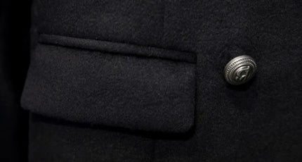 New Winter Women Double Breasted Cape Woolen Blends Elegant Ladies Coat Stand Collar Cloak Outwear Coats Vintage Overcoat