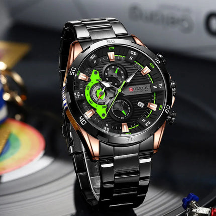 CURREN orologio da uomo orologi da uomo al quarzo sportivi di lusso delle migliori marche orologio da polso cronografo impermeabile in acciaio pieno da uomo Relogio Masculino platinumshop