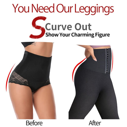 Women High Waist Fitness Leggings Tummy Control Slimming Gym Legging Butt Booty Push Up Gym Pants Legins Corset Body Shaper
