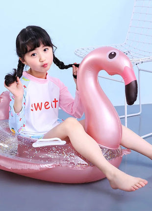 Rooxin Flamingo Nuoto Cerchio Bambino Infantile Galleggiante Piscina Anello di Nuoto Con Parasole Sedile Galleggiante Estate Spiaggia Piscina Festa Giocattoli