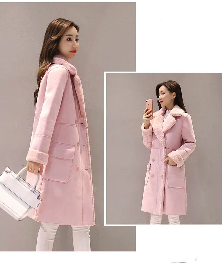 Winter Fashion New High Quality Rabbit Fur Coat Velvet Fur Coat Long Fur Coat Female Loose Thick Warm Mink Fur Teddy Coat