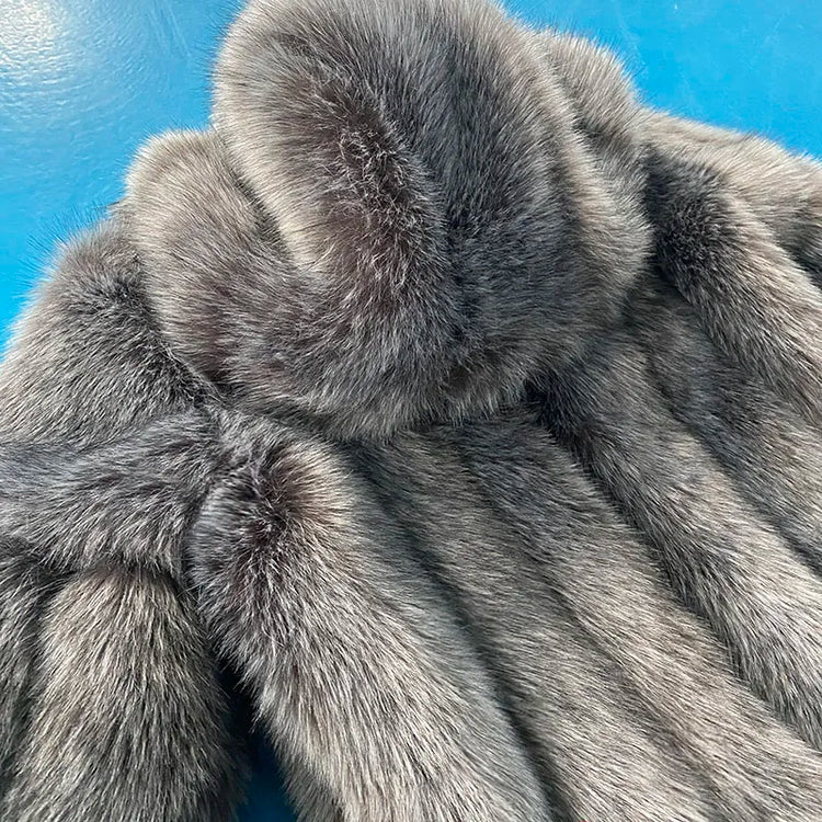 ZADORIN New Luxury Designer Faux Fur Coat Woman Hooded Zipper Furry Warm Winter Faux Fur Jacket Streetwear Fur Coats Woman Tops