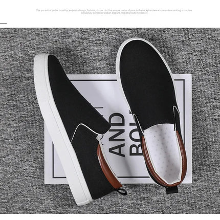 Fashion Canvas Men's Sneakers Black Lace Up Sping Shoes 2024 Classic Casual Vulcanized Shoes Size 46 47 Mens Spring Sport Shoes