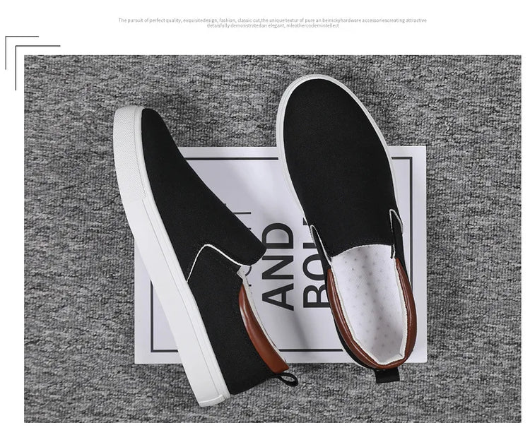 Fashion Canvas Men's Sneakers Black Lace Up Sping Shoes 2024 Classic Casual Vulcanized Shoes Size 46 47 Mens Spring Sport Shoes