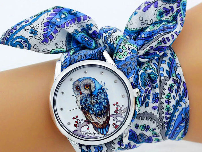 Shsby Nuovo orologio da polso in stoffa da donna Orologio da donna alla moda Orologio al quarzo argento di alta qualità Orologio da ragazza dolce Orologio in tessuto platinumshop