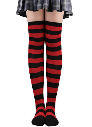 Calze autoreggenti a righe da donna Calze da donna nere bianche rosa lunghe sopra sopra il ginocchio femboy Cosplay Lolita Harajuku Y2k