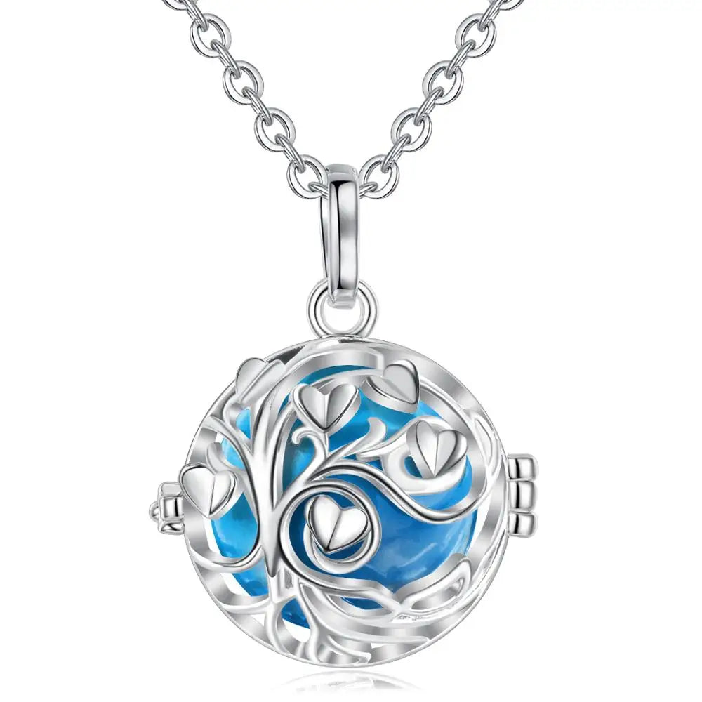 Eudora Gravidanza Bola Harmony Palla Ciondolo Albero della Vita Gabbia Fit Carillon Campana Collana con Sfera per Mamma Incinta Regalo con Scatola K411N20