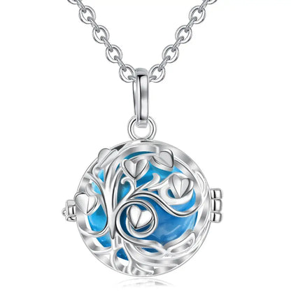 Eudora Gravidanza Bola Harmony Palla Ciondolo Albero della Vita Gabbia Fit Carillon Campana Collana con Sfera per Mamma Incinta Regalo con Scatola K411N20