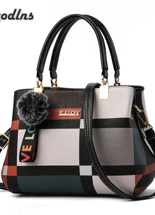 Elegant Designer Handbags Women Bags Messenger PU Leather Crossbody Bags Hairball tassen Girls Shoulder Bag Top-hand Tote Bag PlatiNum