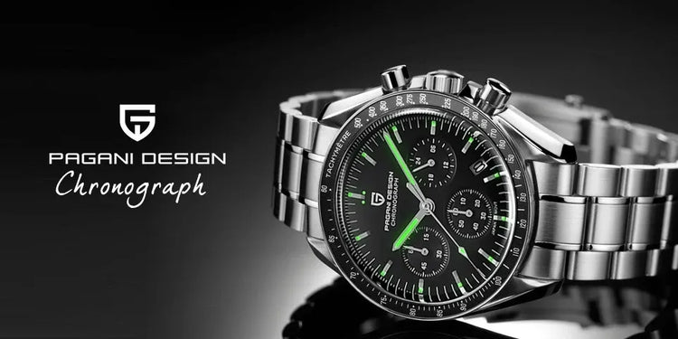 PAGANI DESIGN 2026 Nuova Serie Planetaria Saturno Orologio al Quarzo di Lusso Color Sabbia Chiaro da Uomo, Cronografo Sportivo Veloce con Vetro Zaffiro AR, Spedizione Locale nell'UE