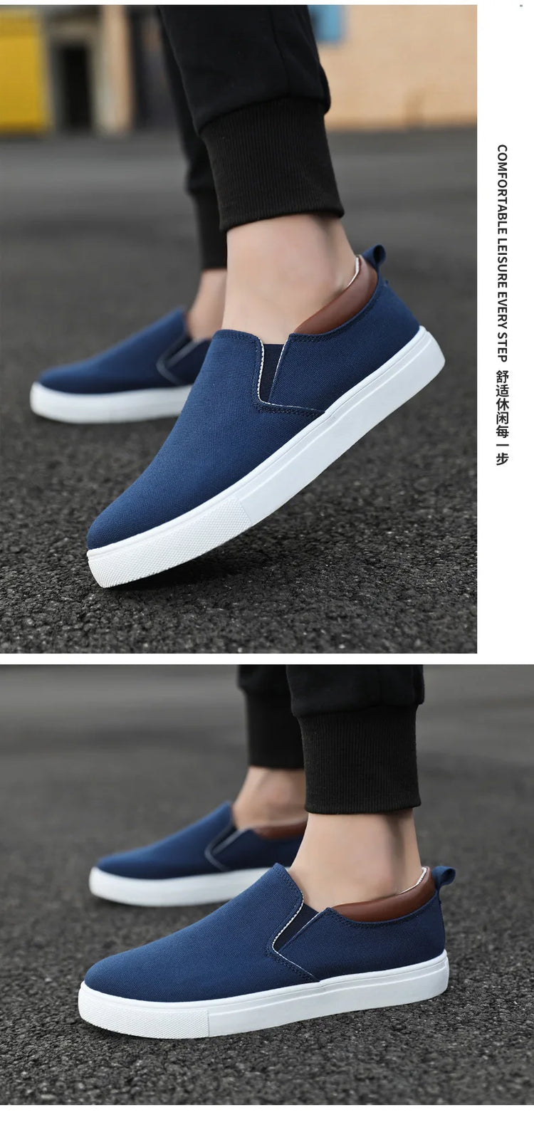 Fashion Canvas Men's Sneakers Black Lace Up Sping Shoes 2024 Classic Casual Vulcanized Shoes Size 46 47 Mens Spring Sport Shoes