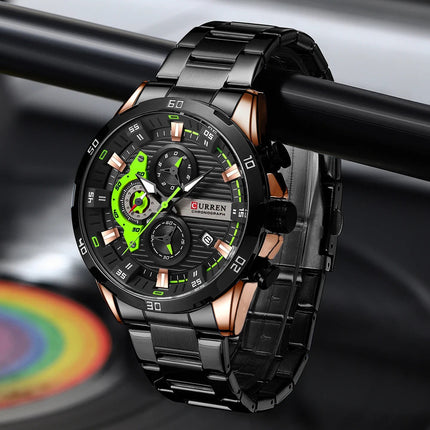 CURREN orologio da uomo orologi da uomo al quarzo sportivi di lusso delle migliori marche orologio da polso cronografo impermeabile in acciaio pieno da uomo Relogio Masculino platinumshop