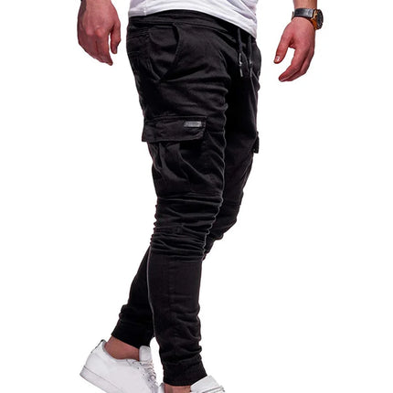 Men's Pants Multi-Pockets Joggers Men Sweatpants 2025 New Casual Solid Cargo Pants Men Oversize Streetwear Pants Men Trousers