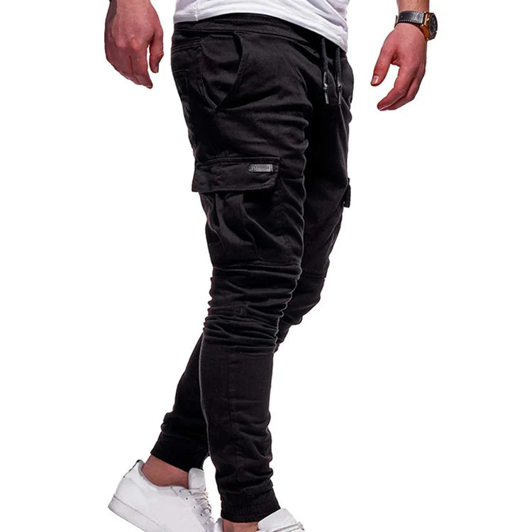 Men's Pants Multi-Pockets Joggers Men Sweatpants 2025 New Casual Solid Cargo Pants Men Oversize Streetwear Pants Men Trousers