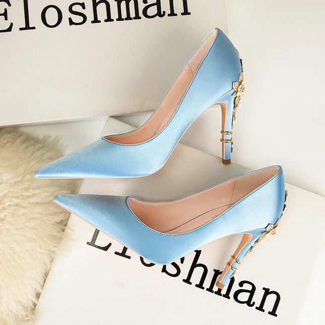 Women's Fashion Shallow High Heels Stiletto Wedding/Party Lady Pumps Spring/Autumn Classic Women's Shoes Women's Footwear