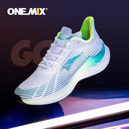 ONEMIX Scarpe da corsa da uomo per uomo Scarpe da passeggio per atletica leggera in mesh traspirante Scarpe da ginnastica da donna leggere rosse Scarpe da ginnastica sportive da uomo PlatiNum