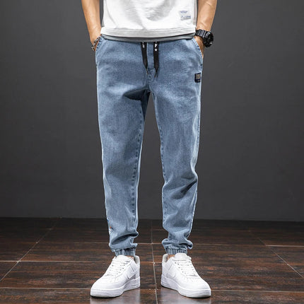 Spring Summer Black Blue Cargo Jeans Men Streetwear Denim Jogger Pants Men Baggy Harem Jean Trousers Plus Size PlatiNum