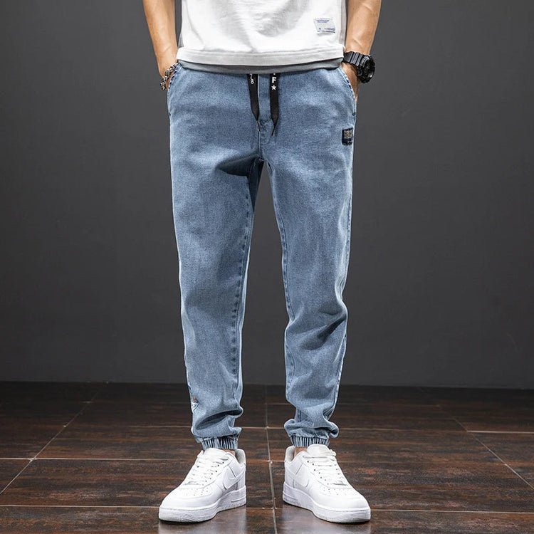 Spring Summer Black Blue Cargo Jeans Men Streetwear Denim Jogger Pants Men Baggy Harem Jean Trousers Plus Size PlatiNum