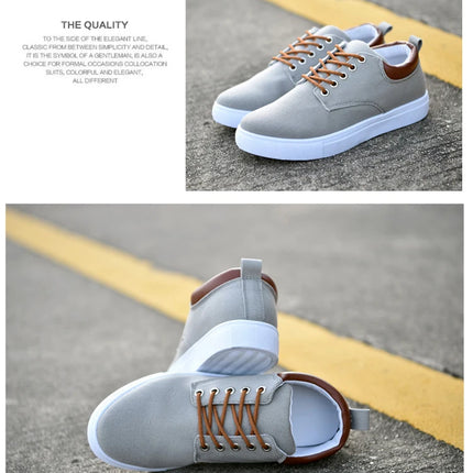 Fashion Canvas Men's Sneakers Black Lace Up Sping Shoes 2024 Classic Casual Vulcanized Shoes Size 46 47 Mens Spring Sport Shoes