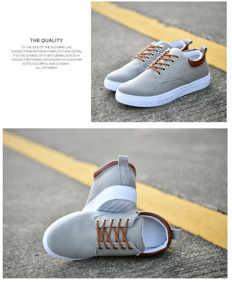 Fashion Canvas Men's Sneakers Black Lace Up Sping Shoes 2024 Classic Casual Vulcanized Shoes Size 46 47 Mens Spring Sport Shoes