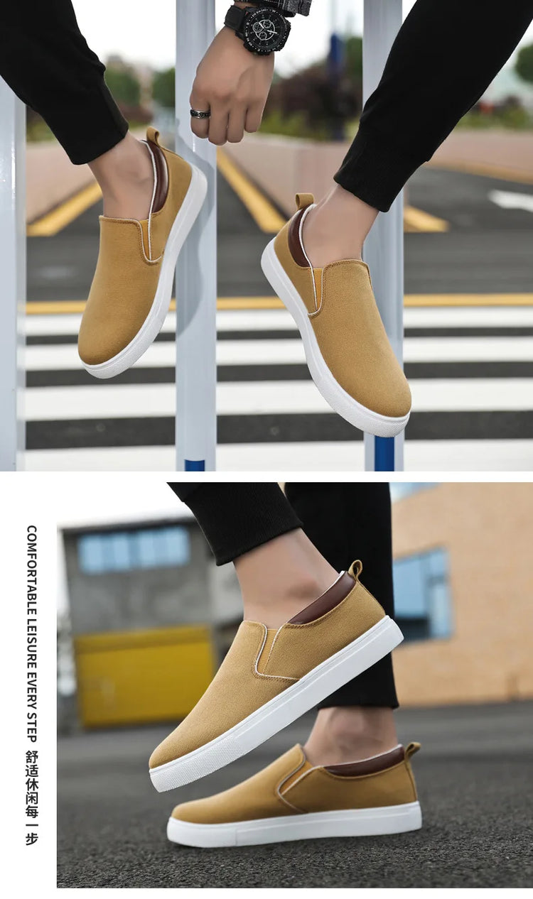 Fashion Canvas Men's Sneakers Black Lace Up Sping Shoes 2024 Classic Casual Vulcanized Shoes Size 46 47 Mens Spring Sport Shoes