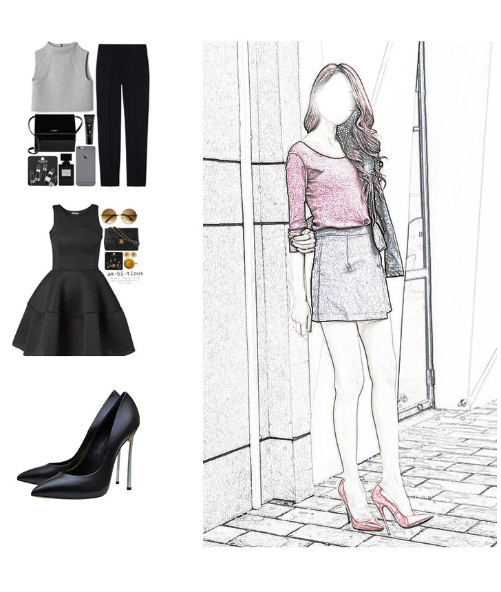 【Measure your feet length before order】Luxury Designer Women Pumps Stiletto High Heel Sexy Fetish Party Zapatos De Tacon C-PU-1