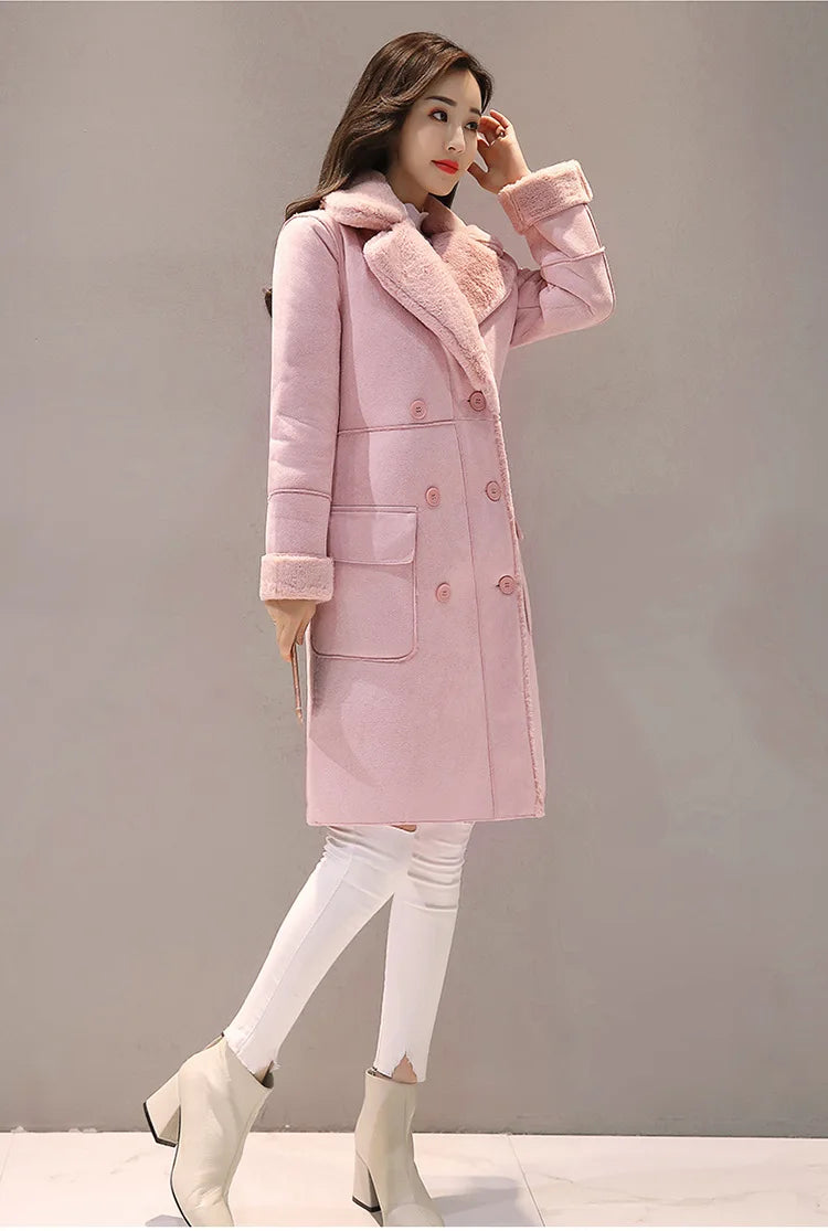 Winter Fashion New High Quality Rabbit Fur Coat Velvet Fur Coat Long Fur Coat Female Loose Thick Warm Mink Fur Teddy Coat
