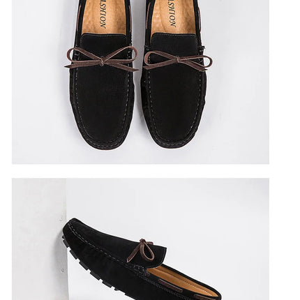 2025 Mocassino da uomo Grigio Marrone Nero Mocassini Scarpe da uomo in pelle Designer di lusso Marchio Moda Sneakers Appartamenti Slip on Leggero