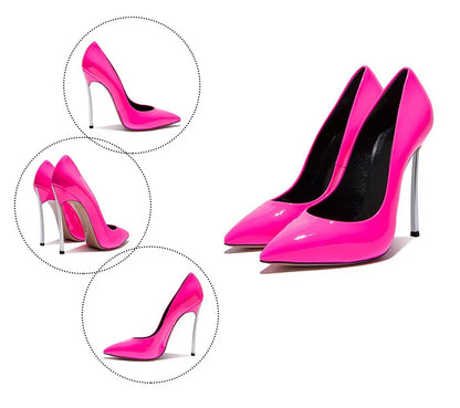 【Measure your feet length before order】Luxury Designer Women Pumps Stiletto High Heel Sexy Fetish Party Zapatos De Tacon C-PU-1