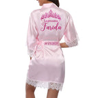 Nome sul retro della vestaglia rosa / XXXL
