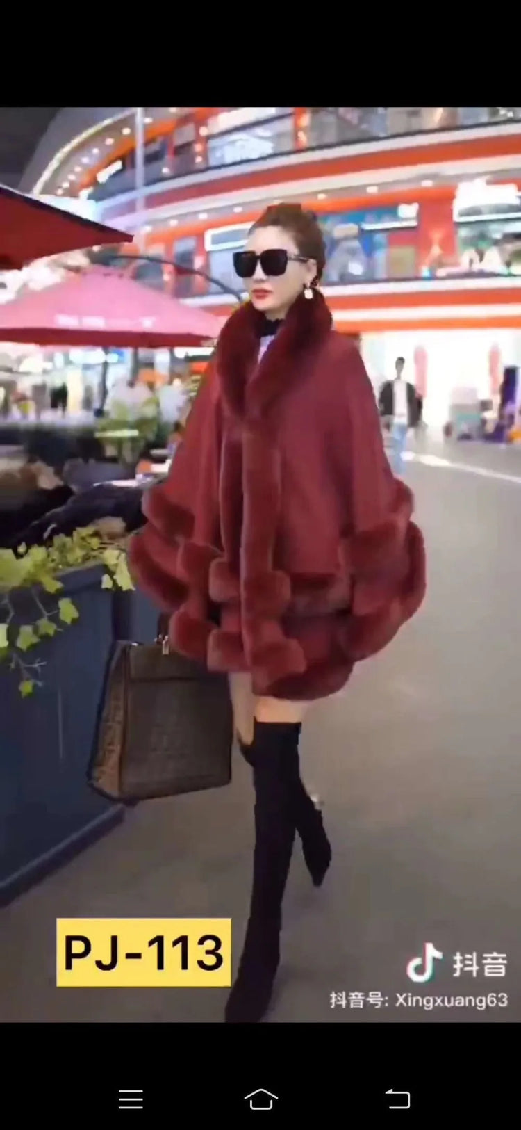 7 Colors Winter Shawl Warm Thick Cappa Coat Two Circle Faux Fox Fur Loose Poncho Cloak With Hat Women Big Pendulum Cardigan Cape