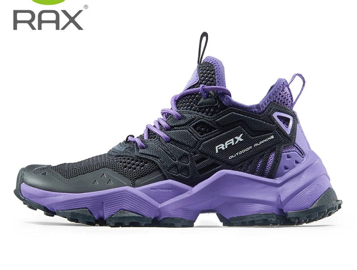 RAX Running Shoes Men&Women Outdoor Sport Shoes Breathable Lightweight Sneakers Air Mesh Upper Anti-slip Natural Rubber Outsole PlatiNum
