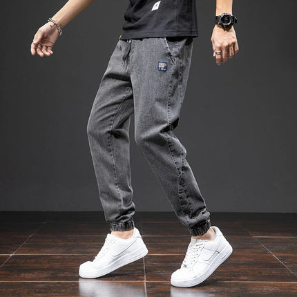 Spring Summer Black Blue Cargo Jeans Men Streetwear Denim Jogger Pants Men Baggy Harem Jean Trousers Plus Size PlatiNum