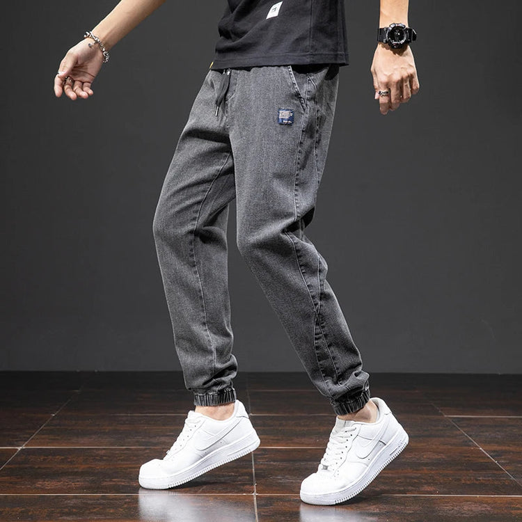 Spring Summer Black Blue Cargo Jeans Men Streetwear Denim Jogger Pants Men Baggy Harem Jean Trousers Plus Size PlatiNum