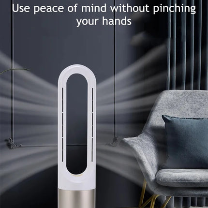 Ventilatore a torre elettrico senza lama con riscaldatore per condizionatore d'aria in piedi con raffreddamento ad aria fredda e calda con telecomando timer