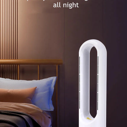Ventilatore a torre elettrico senza lama con riscaldatore per condizionatore d'aria in piedi con raffreddamento ad aria fredda e calda con telecomando timer