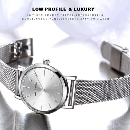 HANNAH MARTIN Movimento al quarzo giapponese in acciaio inossidabile di qualità del marchio Orologio Dropshipping da donna impermeabile da 36 mm in oro rosa completo platinumshop