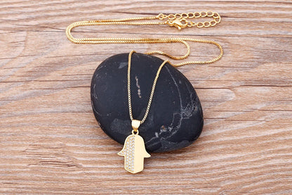 Nidin moda di lusso con zirconi cubici ciondolo a forma di cuore da donna placcato in oro collana a catena di alta qualità regalo per feste di gioielli scintillanti