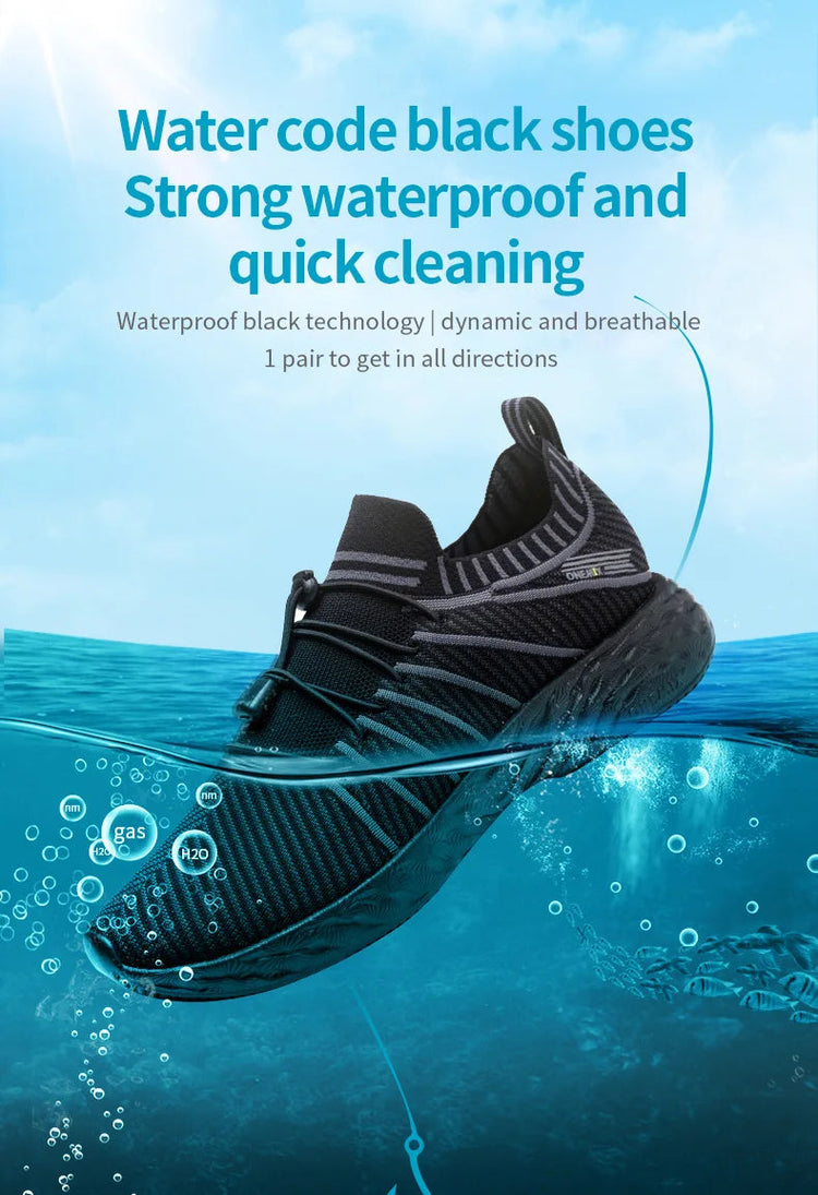 Scarpe da corsa impermeabili ONEMIX per uomo Sneakers Unisex in Mesh traspirante estivo per scarpe da Trekking da passeggio per uomo Slip-on all'aperto PlatiNum
