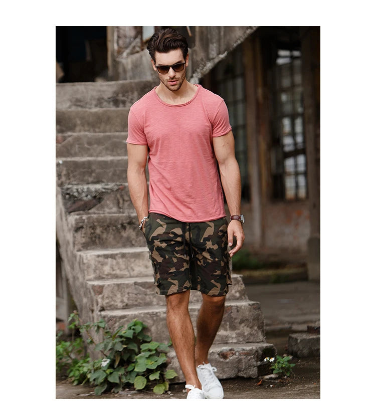 T-shirt da uomo in cotone 100% Casual morbida Fitness Estate T-shirt sottili Abbigliamento per la casa da uomo O-Collo Manica corta Soild T Shirt per uomo
