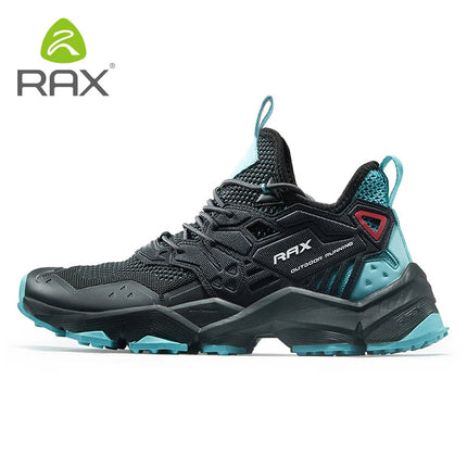 RAX Running Shoes Men&Women Outdoor Sport Shoes Breathable Lightweight Sneakers Air Mesh Upper Anti-slip Natural Rubber Outsole PlatiNum