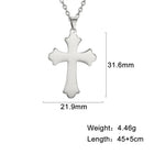 Cazador Collana con ciondolo croce religiosa alla moda di Gesù Collane a catena in acciaio inossidabile color oro per regalo di gioielli cavi unisex PlatiNum