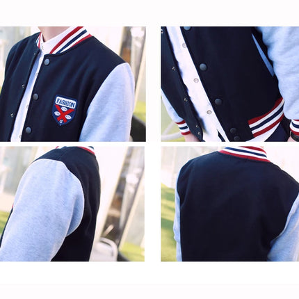 Supzoom New Arrival Fleece Casual Baseball Uniform Students Cotton Spliced Regular Rib Sleeve Brand Clothing Bomber Jacket Men